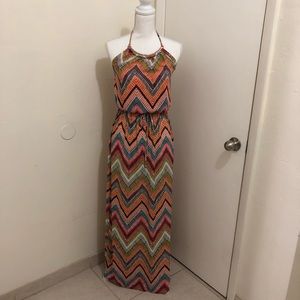City Studio Halter Maxi Dress